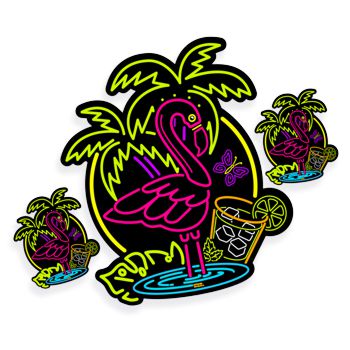 Kit Flamingo para Festa Neon
