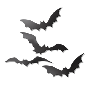 Morcego de Plástico Preto c/04 un