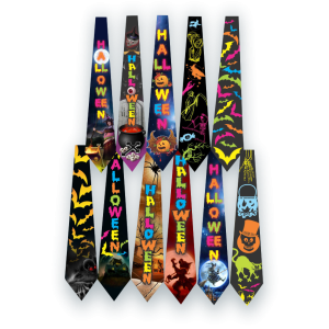 Gravata Halloween c/10 un (brilha na luz negra)