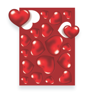 Adesivo Coração c/19 un