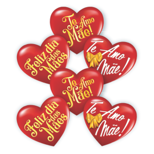 Coração Dia das Mães c/06 un