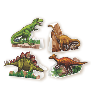 Enfeite p/Mesa Dinossauro c/04 un