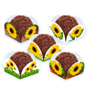 Forminha Brigadeiro Pétala Girassol c/50 un