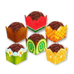 Forminha Brigadeiro Tropical c/24 un