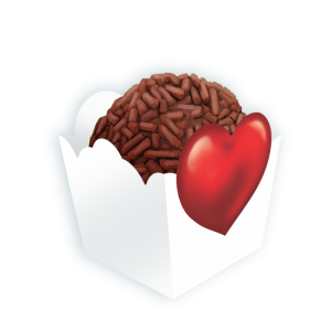 Forminha Brigadeiro Coração c/24 un
