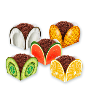 Forminha Brigadeiro Pétala Tropical c/50 un