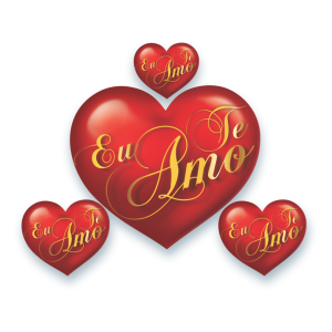 Kit Coração Dourado c/04 un