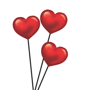 Palito Coração c/10 un