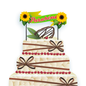 Topo Para Bolo Girassol c/01 un