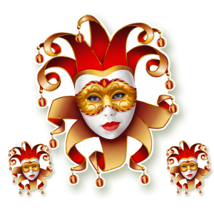 Kit Arlequina Vermelha e Dourada c/03 un