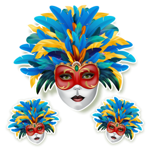 Kit Arlequina Azul e Amarelo c/03 un