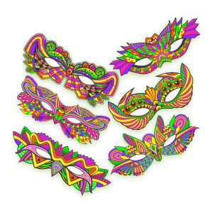 Máscara p/ Rosto Neon c/06 un PEQ