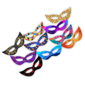 Mini Enfeite Máscara c/10 un