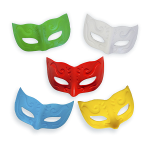Mini Máscara Plástica Colorida c/05 un