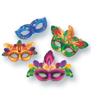 Máscara p/Rosto Carnaval c/04 un
