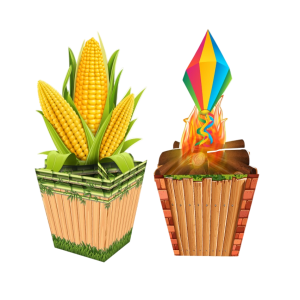 Enfeite Junina Para Mesa c/02 un