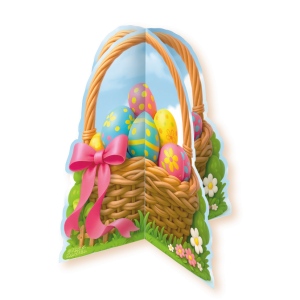 Enfeite de Mesa Cestinha 3D c/02 un