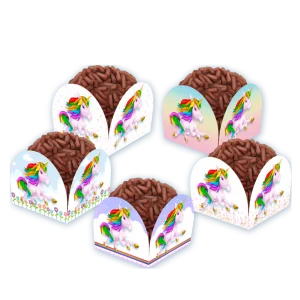 Forminha Brigadeiro Pétala Unicórnio c/50 un
