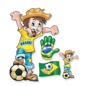 Kit Boneco Caipira da Copa c/04 un