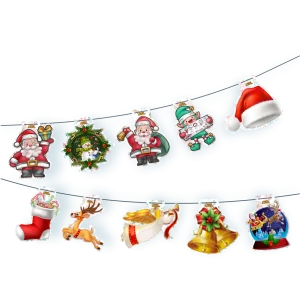 Bandeira Natal c/ 10un contém 3 metros