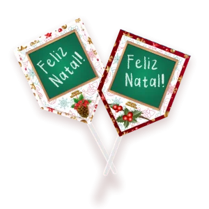 Mini Placa Identificadora Natal c/12 un