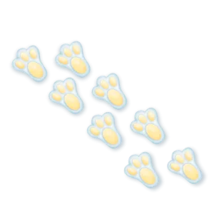 Adesivo Pé de Coelho c/09 un Amarelo