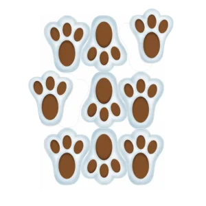 Adesivo Pé de Coelho c/09 un Marrom