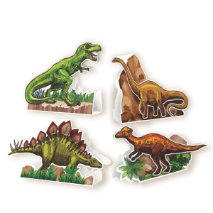 Enfeite p/Mesa Dinossauro c/04 un