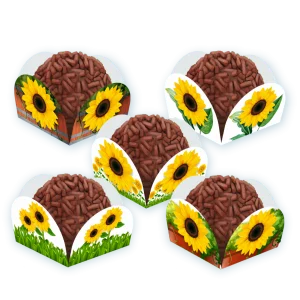 Forminha Brigadeiro Pétala Girassol c/50 un