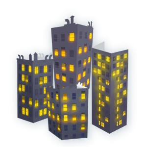 Enfeite de Mesa Prédio Super Heróis c/04 un