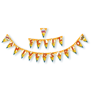 Faixa Feliz Aniversário Super Heróis