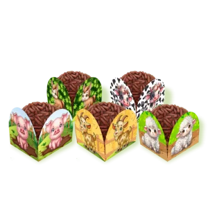 Forminha Brigadeiro Pétala Fazendinha c/50 un