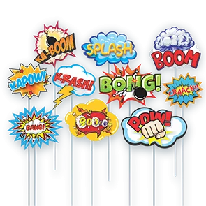 Placa Super Heróis c/10 un