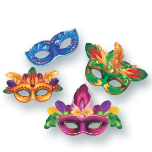 Máscara p/Rosto Carnaval c/04 un