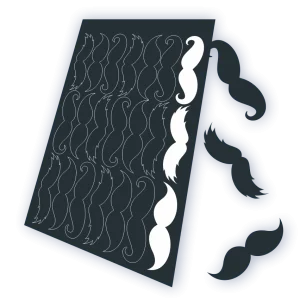 Adesivo Bigode c/21 un