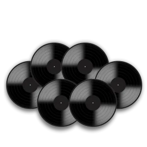 Vinil c/06 un PEQ - Preto