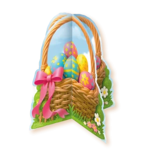 Enfeite de Mesa Cestinha 3D c/02 un